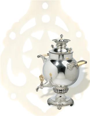 Großer Moskauer Samovar, - Silber und Russisches Silber