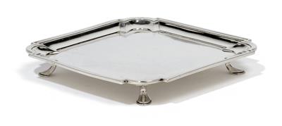 A George II. footed platter from London, - Silver