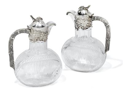 A pair of wine pitchers from Posen, - Argenti