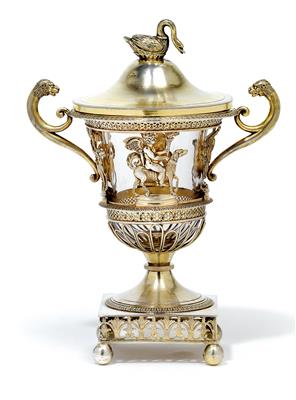 A Napoleon I. sugar urn from Paris, - Stříbro