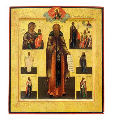 An icon from Russia - St. Paphnutij, - Stříbro