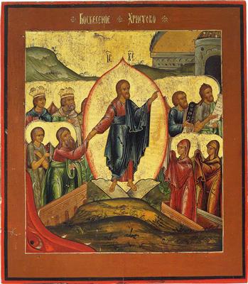 An icon from Russia - Easter, - Stříbro