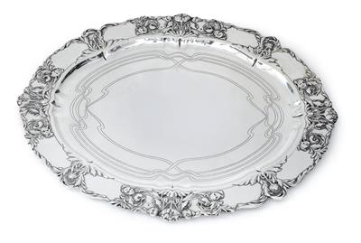 An art nouveau tray from Vienna, - Stříbro