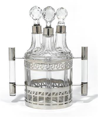 A liqueur set from Vienna, - Silver