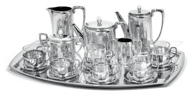 A tea- and coffee service from Vienna, - Silver