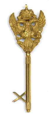 Zar Nikolaus I. von Rußland -Schlüssel eines kaiserlichen Kammerherren, - Silber und Russisches Silber