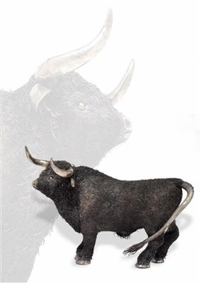 "Buccellati" – A bull, - Silver and Russian Silver
