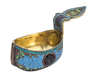 A cloisonné 'kowsch' bowl, - Argenti e Argenti russo