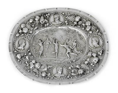 Deutsche Historismusplatte, - Silber und Russisches Silber
