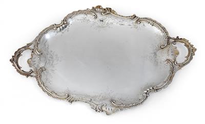 A large tray from Vienna, - Silver and Russian Silver