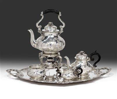 J. C. Klinkosch - Große Wiener Teegarnitur, - Silber und Russisches Silber