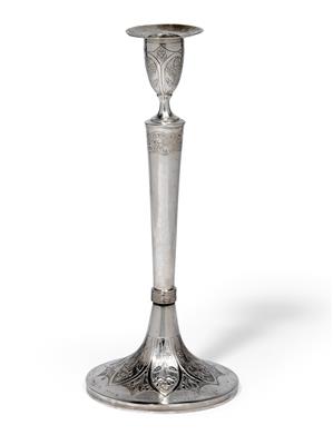 A candleholder with Hebrew engraving from Lemberg - Argenti e Argenti russo