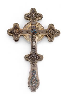 A crucifix from Moscow, - Silver and Russian Silver