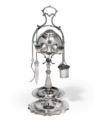 An oil lamp, - Stříbro a Ruské stříbro