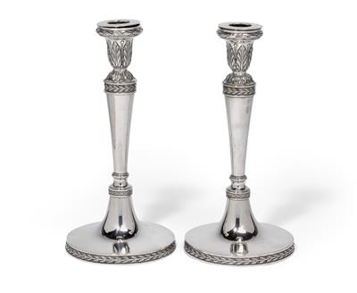 A pair of candleholders from Naples, - Argenti e Argenti russo