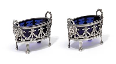 A pair of condiment bowls from Rome, - Silver and Russian Silver