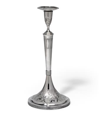 An Empire candleholder from Prague, - Argenti e Argenti russo