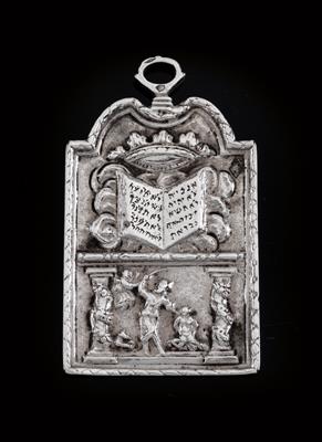 A Jewish amulet pendant from Rome, - Silver and Russian Silver
