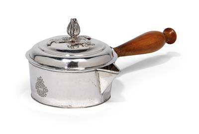 A Rococo lidded pot, - Silver and Russian Silver