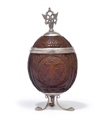 A coconut goblet from Russia, - Stříbro a Ruské stříbro