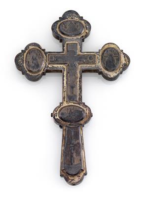 A crucifix from Russia, - Silver and Russian Silver