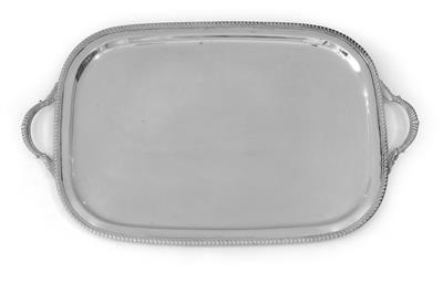 A tray, - Silver and Russian Silver