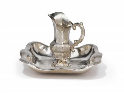 A washbasin set from Vienna, - Silver and Russian Silver