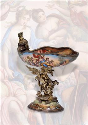 A Historism Period centrepiece bowl from Vienna, - Stříbro a Ruské stříbro