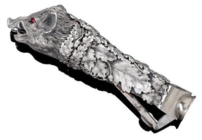 A cigar cutter from Vienna, - Silver and Russian Silver