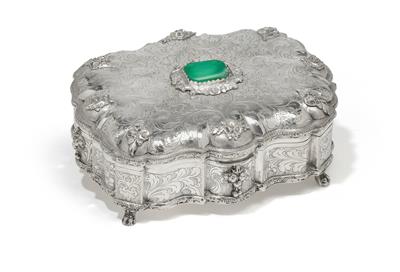 "BUCCELLATI" - a lidded box, - Silver and Russian Silver