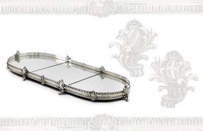 “Royal House of Savoy” - a mirror tray from Turin, - Silver and Russian Silver