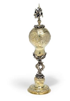 A lidded goblet from Augsburg, - Argenti e Argenti russo