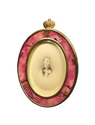 A gift frame of Princess Therese Petrovna of Oldenburg, - Stříbro a Ruské stříbro