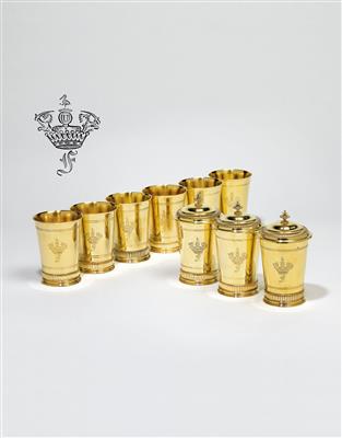 Count Festetics - 9 cups from Vienna, - Stříbro a Ruské stříbro