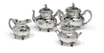 A tea and coffee service from Italy, - Silver and Russian Silver