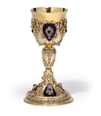 A chalice, - Silver and Russian Silver