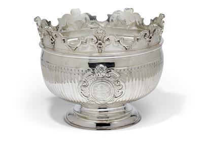 Londoner Queen Anne - Punschbowle, - Silber