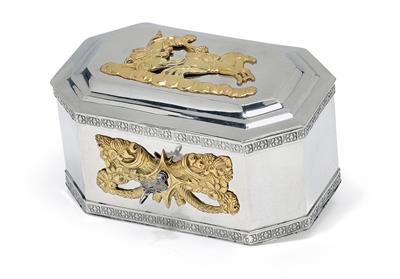 A lidded box from Moscow, - Silver and Russian Silver