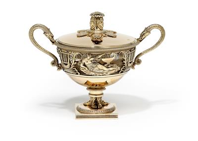 An Empire Period confiturière from Paris, - Silver and Russian Silver