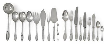 A cutlery set for 12 persons from Prague, - Argenti e Argenti russo