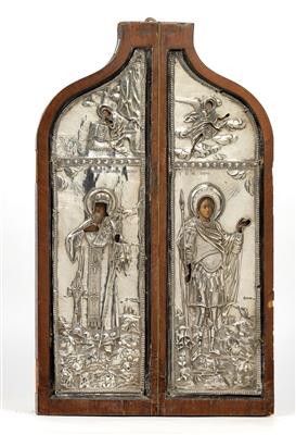 Holy doors from an iconostasis, from Russia, - Argenti e Argenti russo