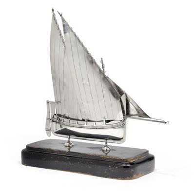 A sailing ship, - Silver and Russian Silver
