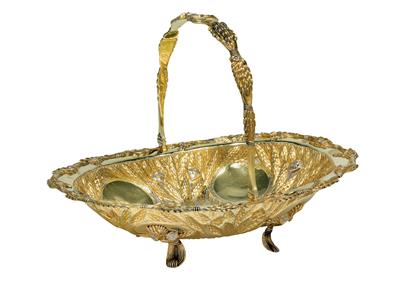 A handled basket from Saint Petersburg, - Argenti e Argenti russo