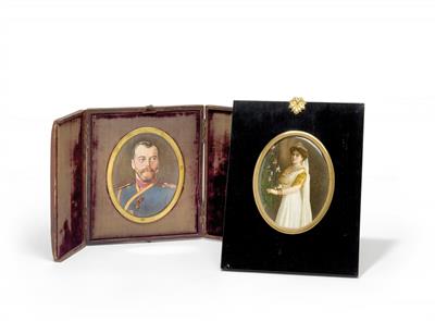 Czar Nicholas II and Czarina Alexandra, - Silver and Russian Silver