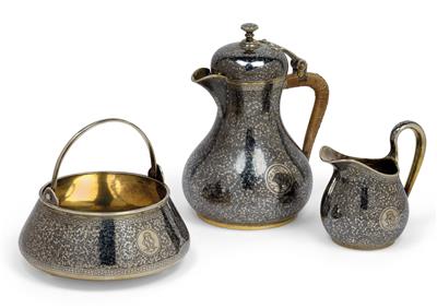 A niello coffee set from Moscow, - Argenti e Argenti russi