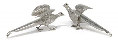 A brace of pheasants, - Silver and Russian Silver