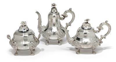 A tea- and coffee set from Paris, - Stříbro a Ruské stříbro