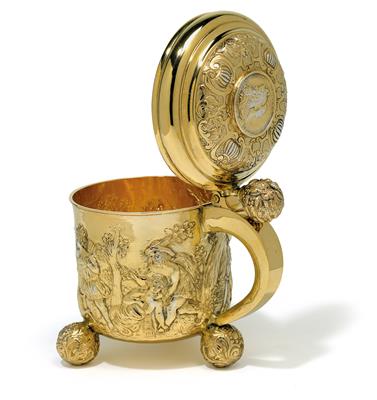 A lidded tankard from St Petersburg, - Stříbro a Ruské stříbro