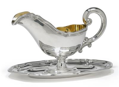 Wiener Sauciere, - Silber und Russisches Silber