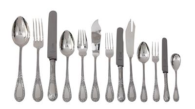 A Large Spanish Silver Cutlery Set for 12 Persons, - Argenti